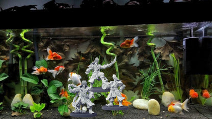 Undead Pirate Captain Aquarium Ornament – 45mm Miniature – 12K Resin Quality – Unpainted DIY Decor