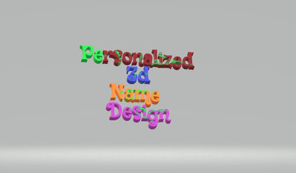 Personalized 3D Name Design STL File: Custom Font (Digital Download)