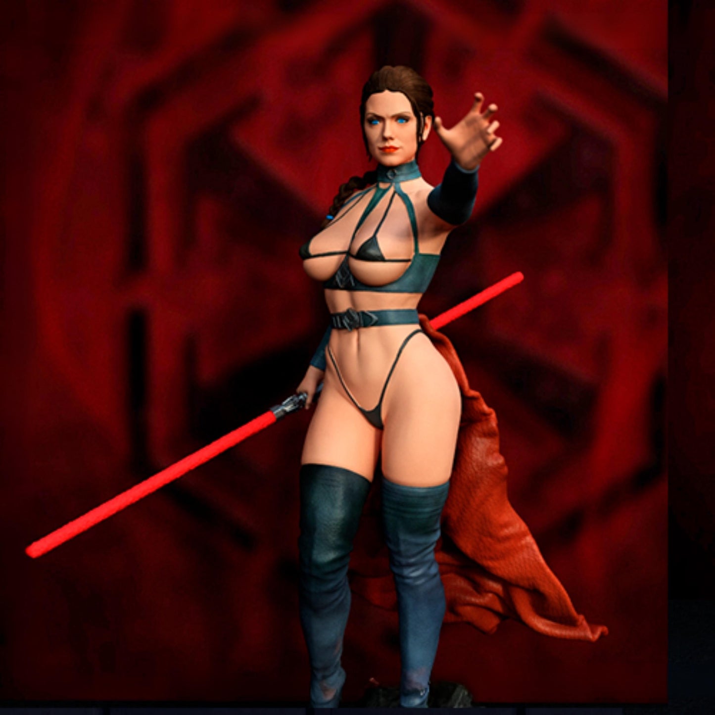 Dark Enchantress Warrior Resin Figure – 12K High Detail – Unpainted / Painted – Fantasy Model Kit