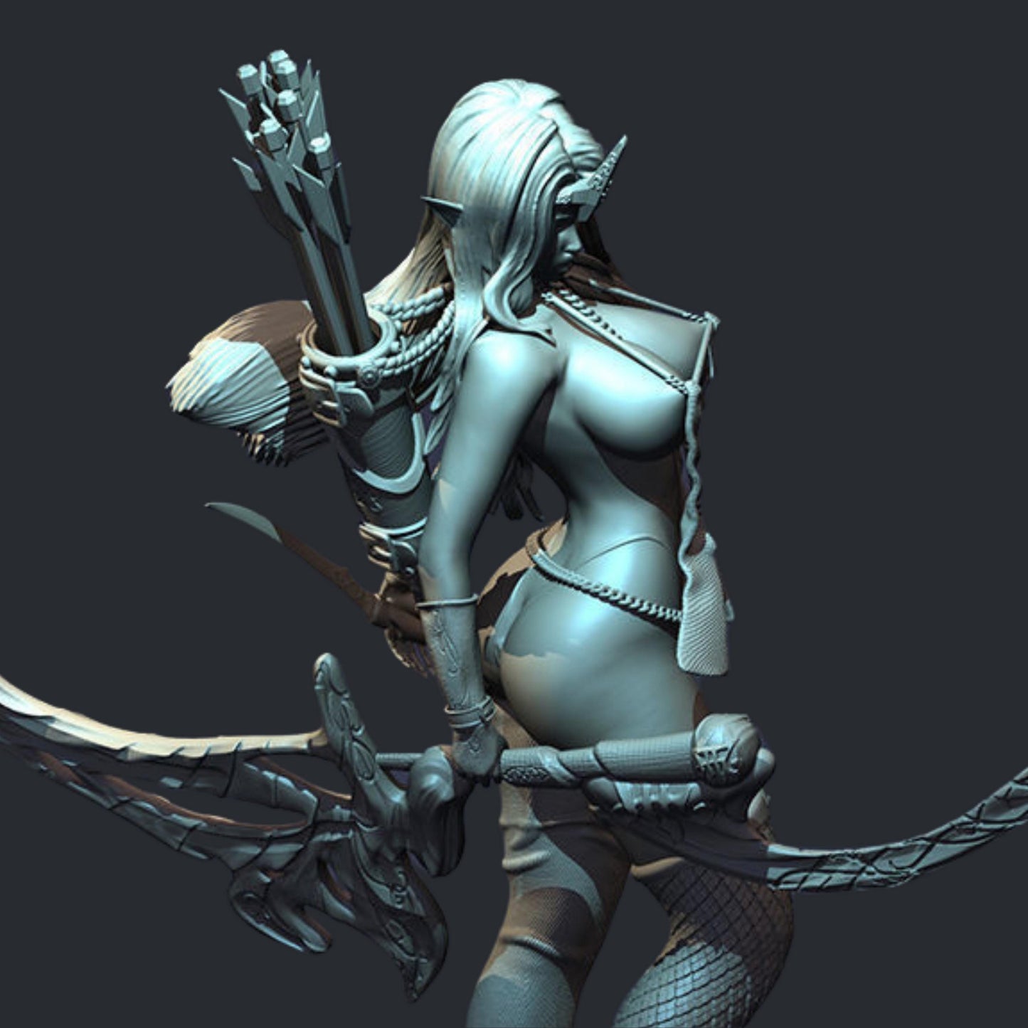 Sexy Female Archer 3D Figure - 12K Resin Print - Unassembled / Unpainted /  Options - Highly Detailed Fan Art Collectible Statue