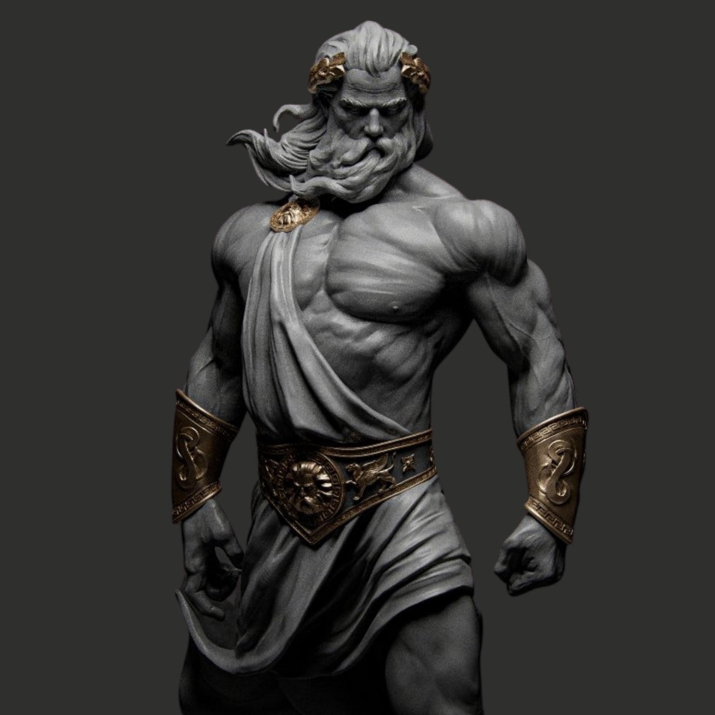 Zeus Greek Mythology 3D Printed Figure: 12K Resin Fan Art (Unassembled/Unpainted)