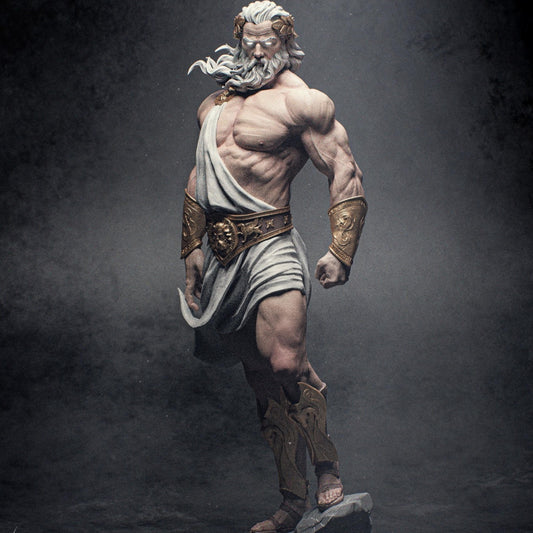Zeus Greek Mythology 3D Printed Figure: 12K Resin Fan Art (Unassembled/Unpainted)