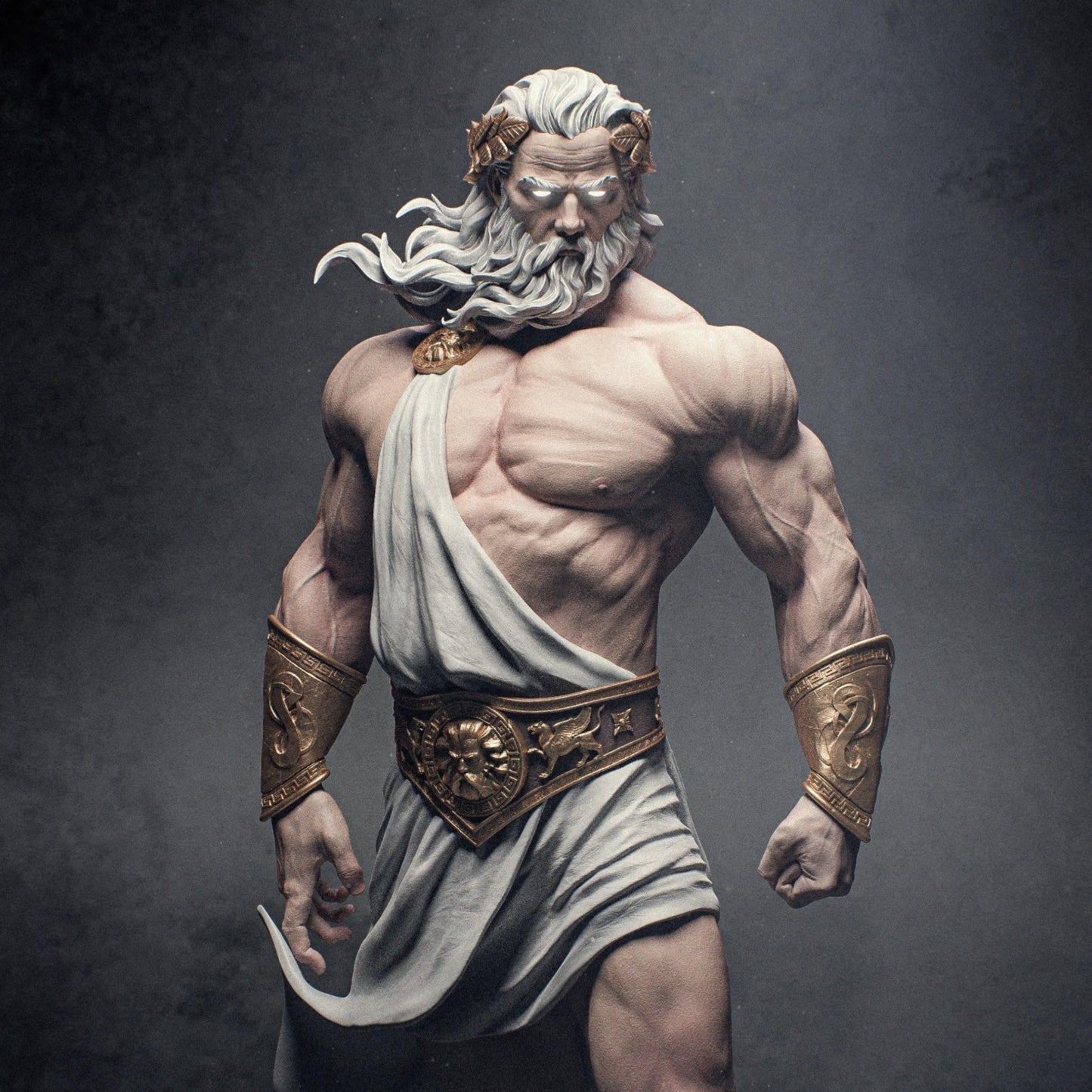 Zeus Greek Mythology 3D Printed Figure: 12K Resin Fan Art (Unassembled/Unpainted)
