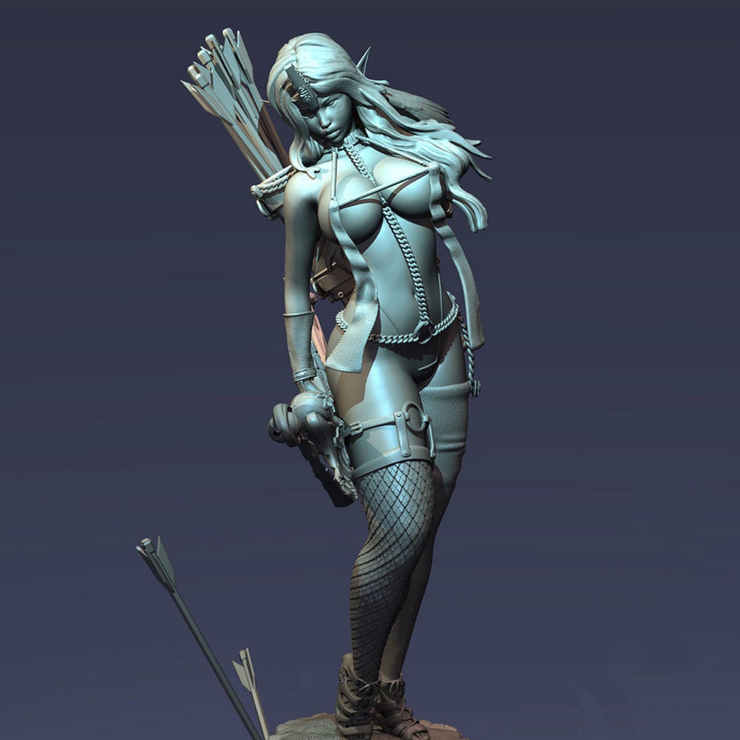 Sexy Female Archer 3D Figure - 12K Resin Print - Unassembled / Unpainted /  Options - Highly Detailed Fan Art Collectible Statue