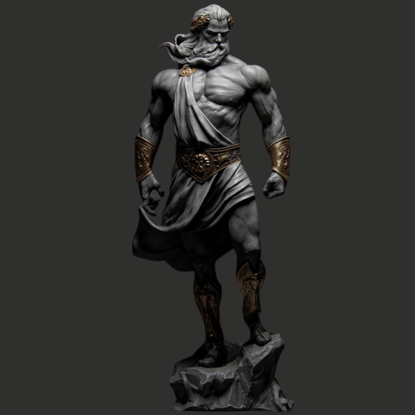 Zeus Greek Mythology 3D Printed Figure: 12K Resin Fan Art (Unassembled/Unpainted)