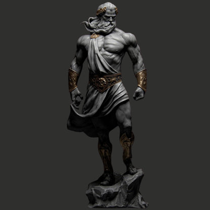 Zeus Greek Mythology 3D Printed Figure: 12K Resin Fan Art (Unassembled/Unpainted)