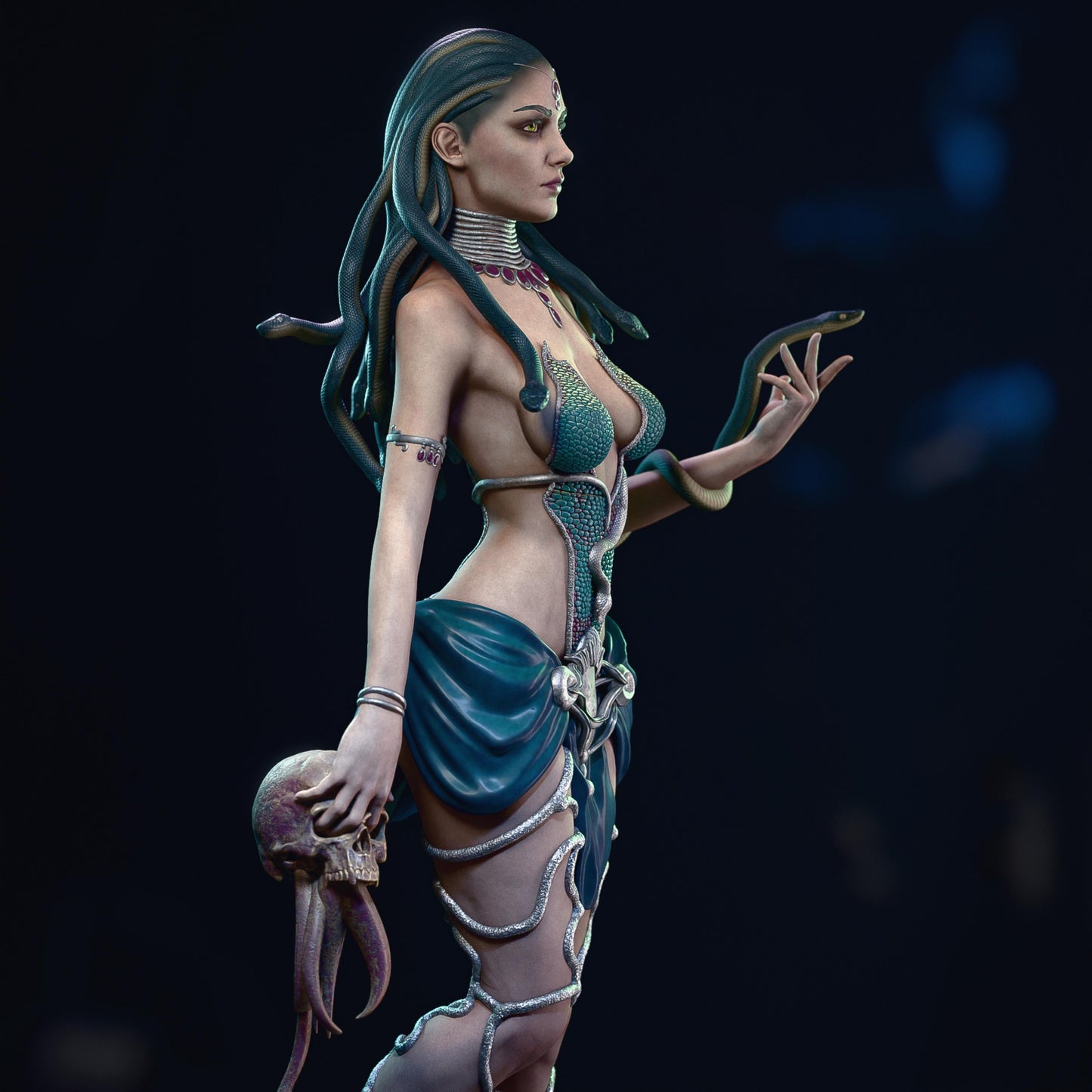 Medusa Mythology Model: 12K Resin Figure, Unpainted GK Kit