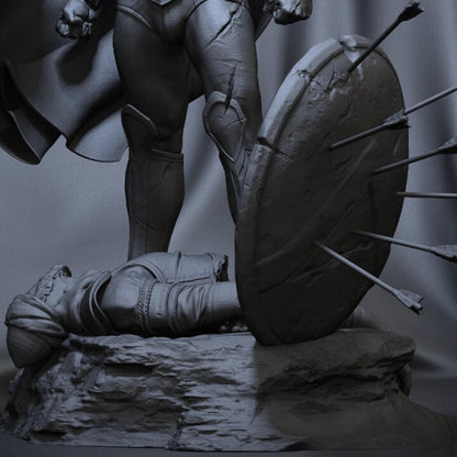 Spartan Warlord King | 12K Resin Print | Mythology Resin Figure | Unassembled / Unpainted GK Kit