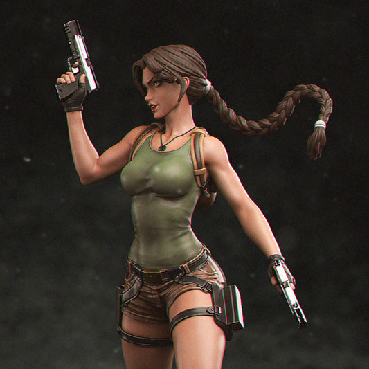 Emerald Tomb Huntress | 12K Resin Print | Femme Fatale Fantasy Figure | Unassembled / Painted GK Kit