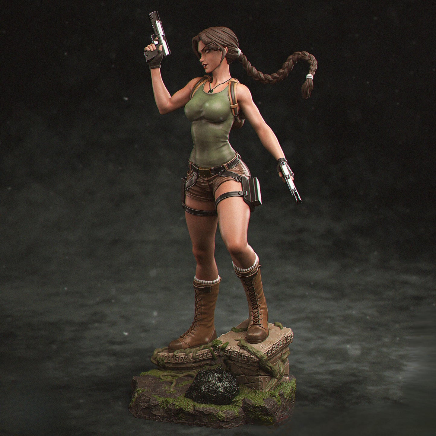 Emerald Tomb Huntress | 12K Resin Print | Femme Fatale Fantasy Figure | Unassembled / Painted GK Kit
