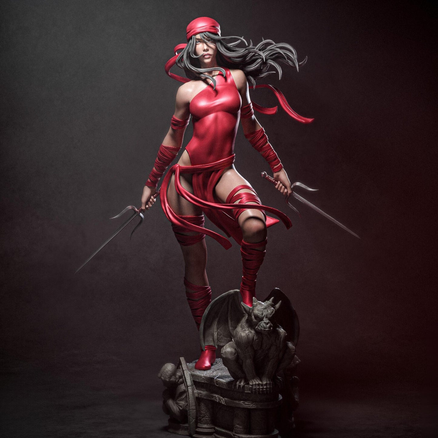 Scarlet Blade Assassin | 12K Resin Print | Femme Fatale Fantasy Figure | Unassembled / Painted GK Kit