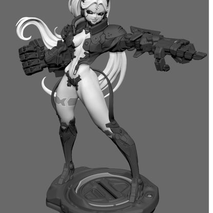 Iron Vixen Smasher | 12K Resin Print | Femme Fatale Fantasy Figure | Unassembled / Painted GK Kit