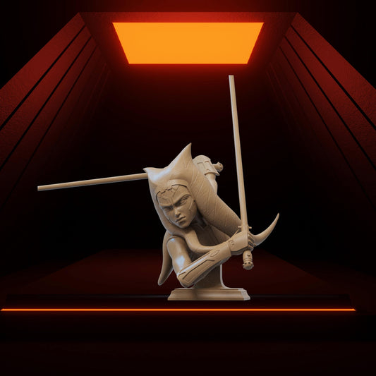 Moonveil Huntress Bust | 12K Resin Print | Female Warrior Fantasy Statuette | Unassembled / Unpainted GK Kit