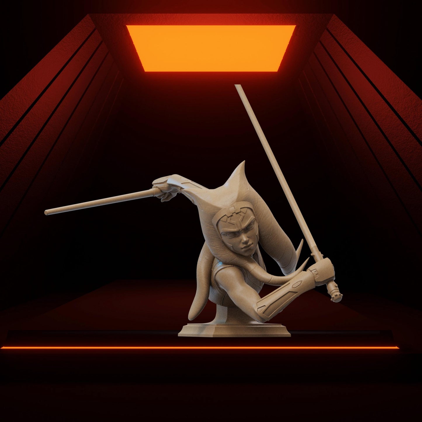 Moonveil Huntress Bust | 12K Resin Print | Female Warrior Fantasy Statuette | Unassembled / Unpainted GK Kit