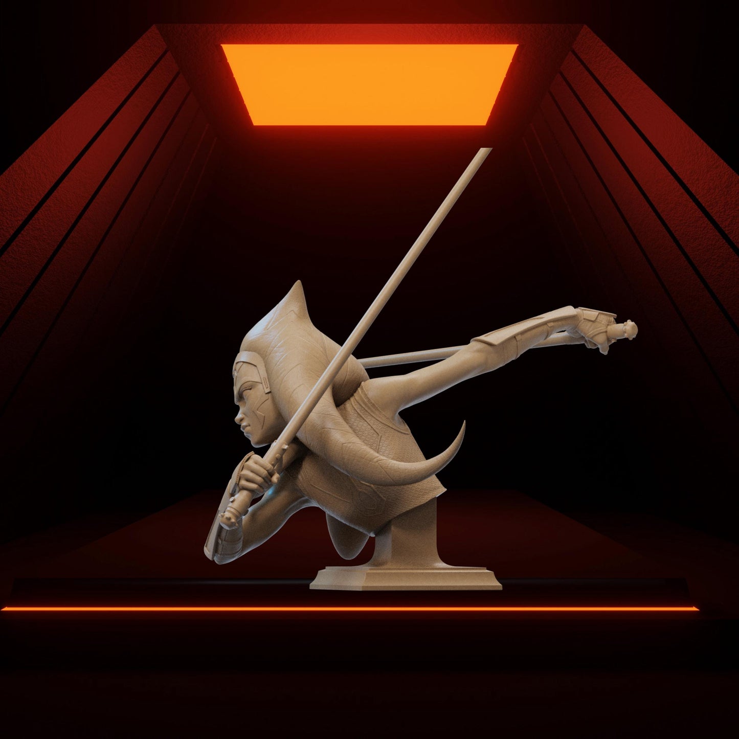 Moonveil Huntress Bust | 12K Resin Print | Female Warrior Fantasy Statuette | Unassembled / Unpainted GK Kit