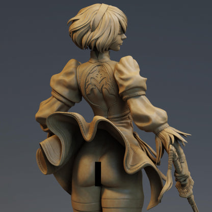 Cyber Sexy NSFW Femme Figure  – 12K Resin 3D Printed Figure | CA3D Fan Art | Unassembled GK Kit