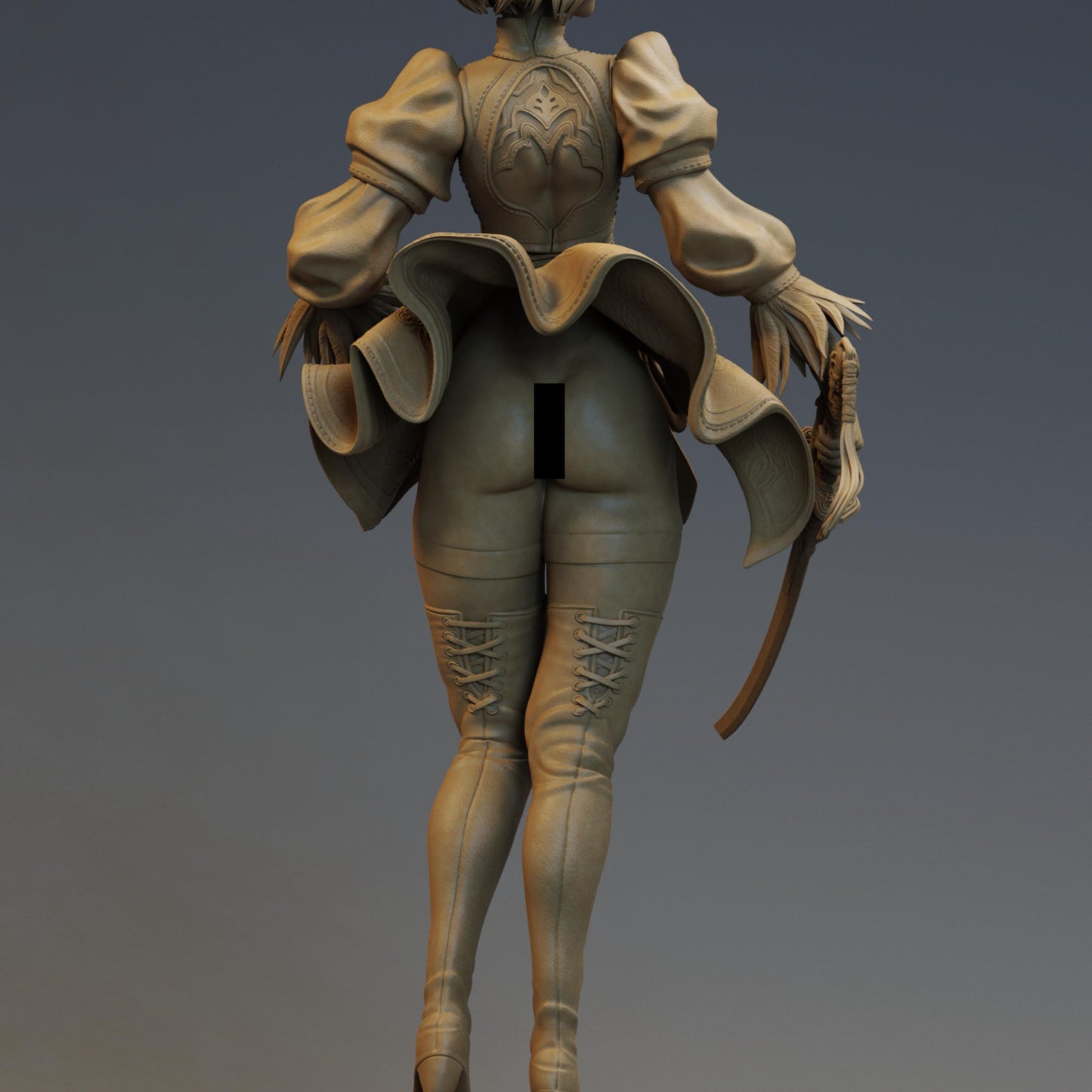 Cyber Sexy NSFW Femme Figure  – 12K Resin 3D Printed Figure | CA3D Fan Art | Unassembled GK Kit