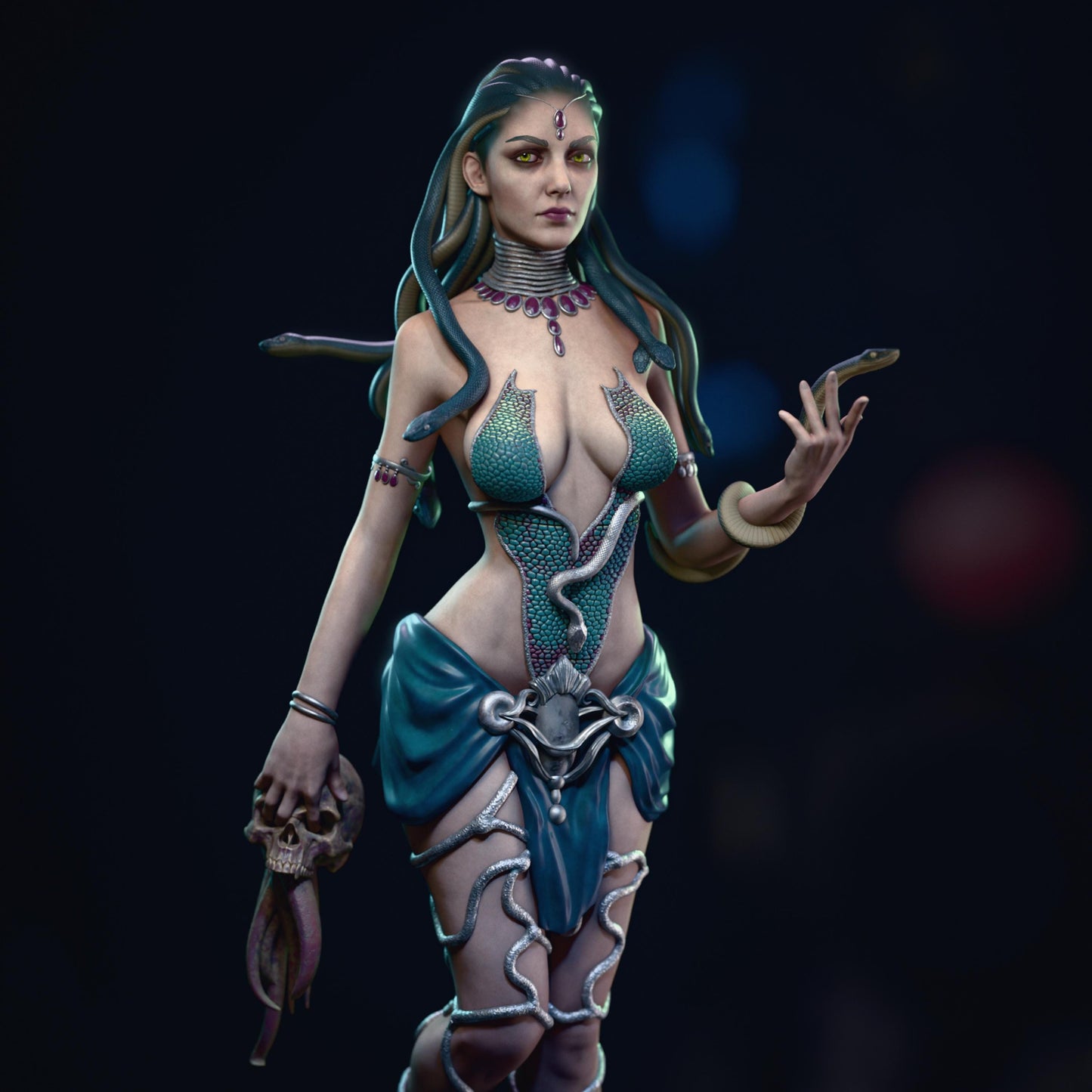 Medusa Mythology Model: 12K Resin Figure, Unpainted GK Kit