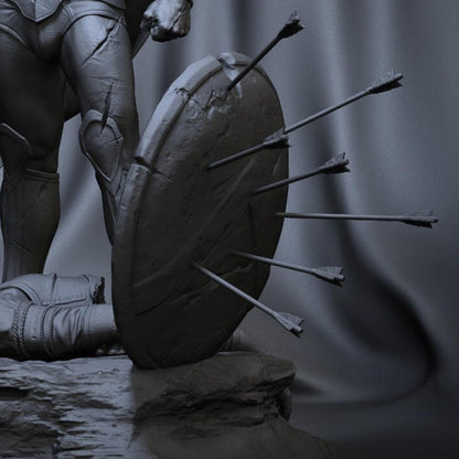 Spartan Warlord King | 12K Resin Print | Mythology Resin Figure | Unassembled / Unpainted GK Kit