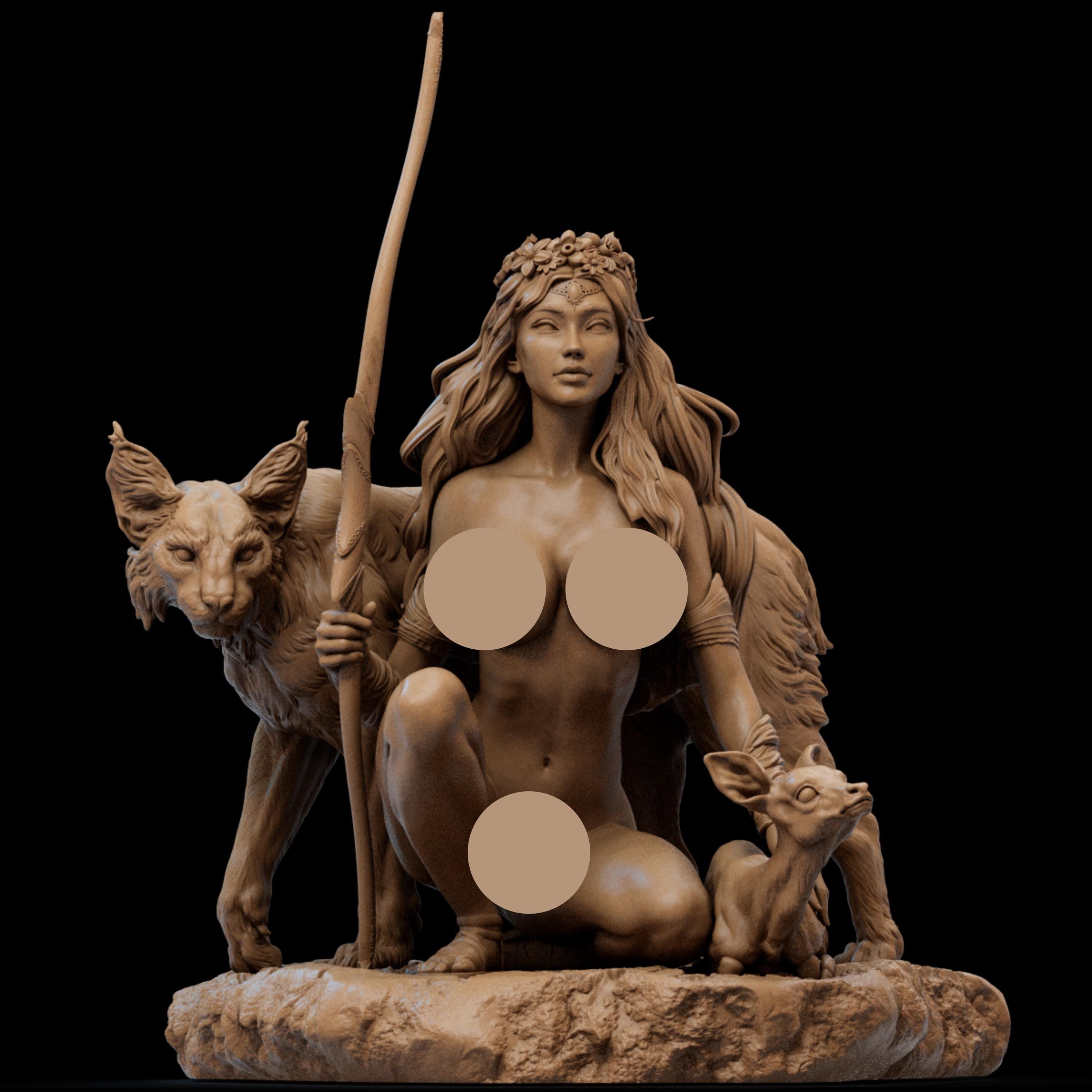 Artemis 12K Resin Figure: Femme Fatale Fantasy Model - Unpainted / Painted