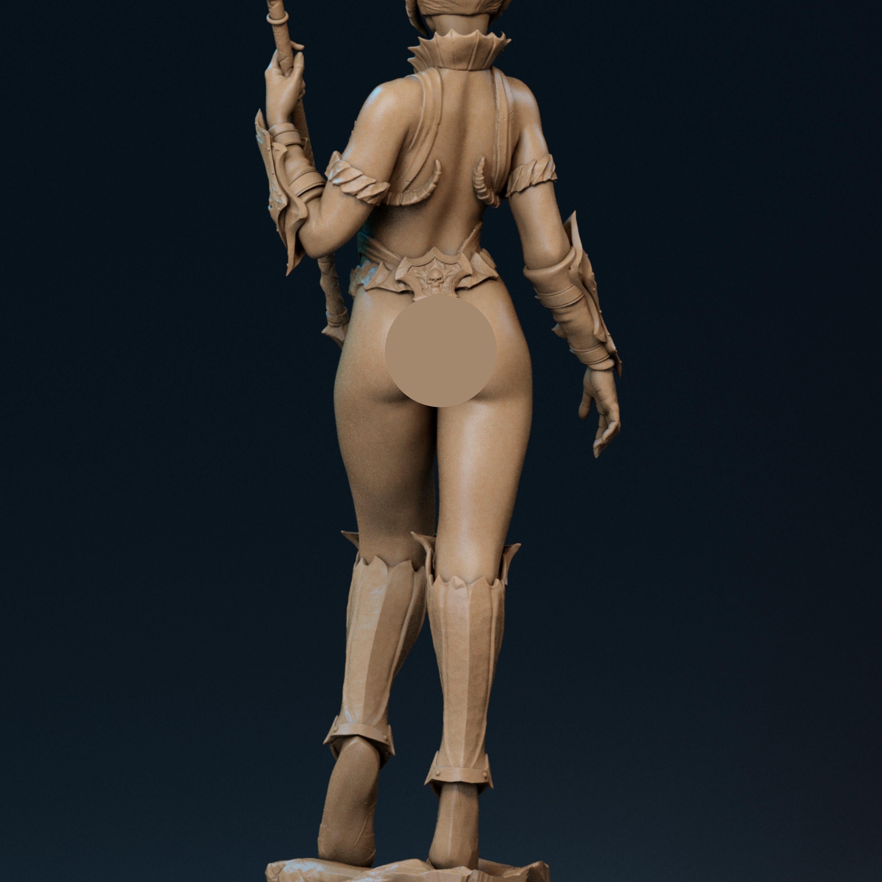 12K Resin Dark Enchantress Figure: Femme Fatale Fantasy Model Kit
