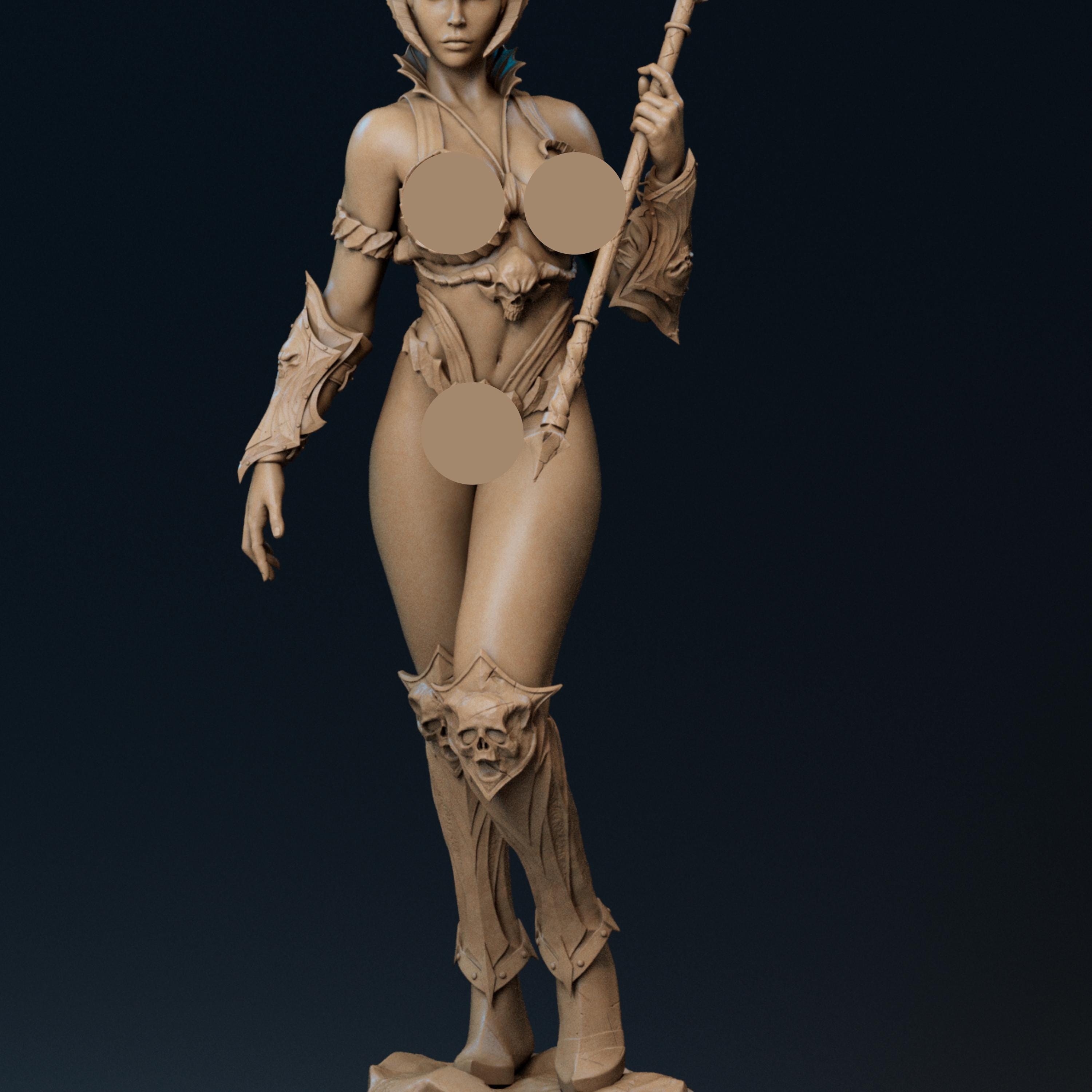 12K Resin Dark Enchantress Figure: Femme Fatale Fantasy Model Kit
