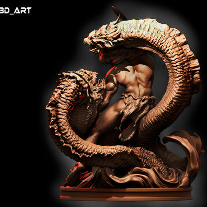 Hercules Greek Mythology 3D Printed Figure Kit: Unassembled Resin Model