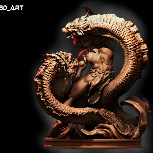 Hercules Greek Mythology 3D Printed Figure Kit: Unassembled Resin Model