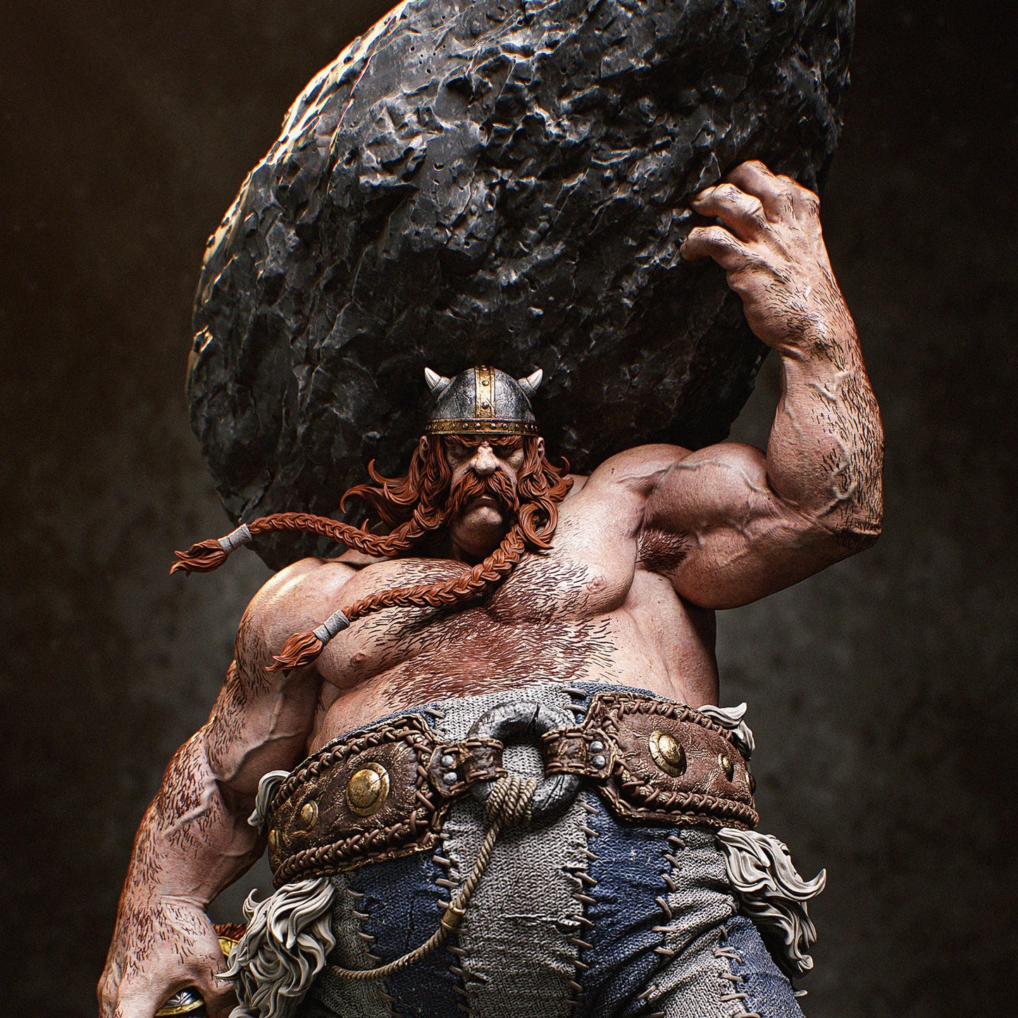 Strong Barbarian Resin Figure – 12K High Detail – Unpainted / Painted – Fantasy Collectible Kit