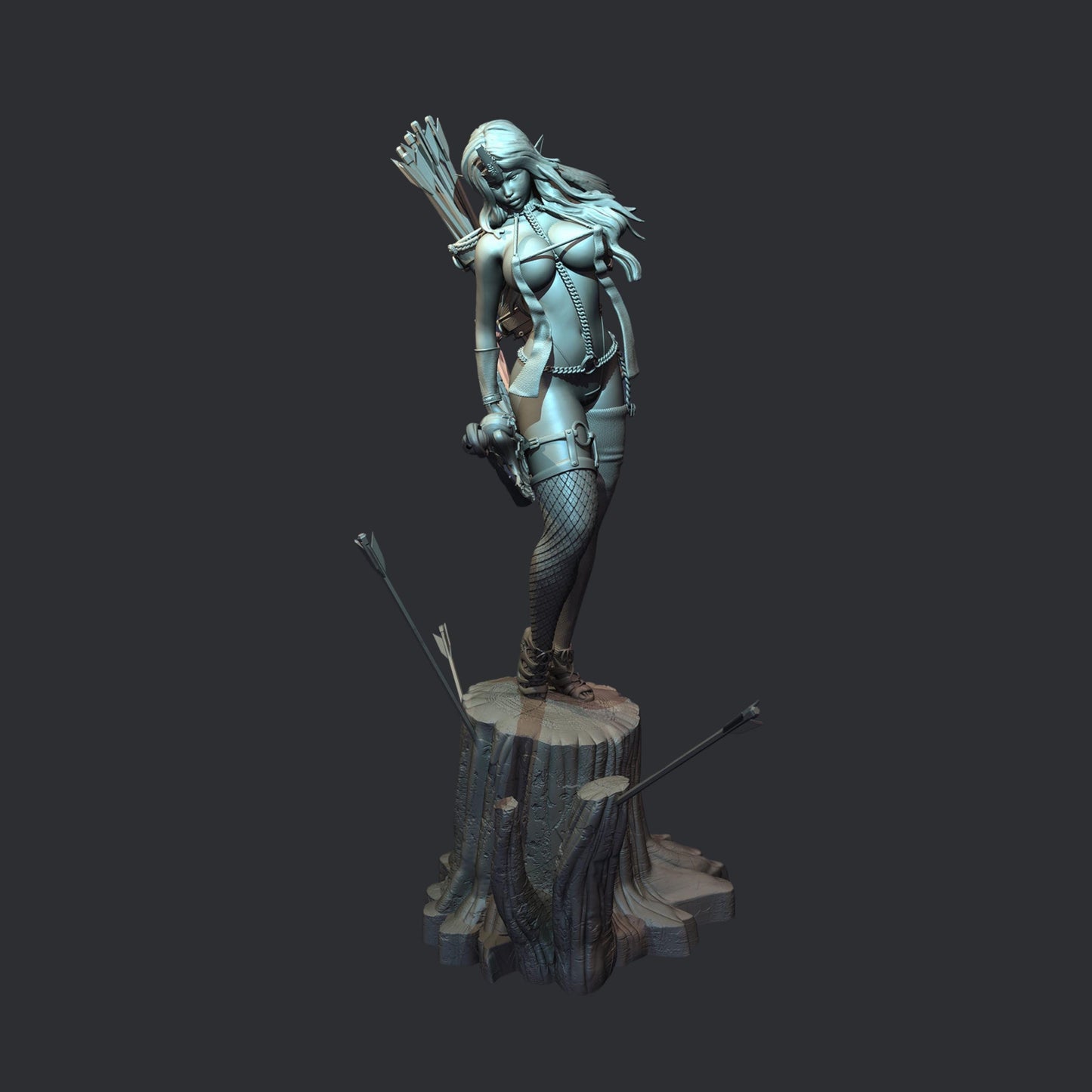 Sexy Female Archer 3D Figure - 12K Resin Print - Unassembled / Unpainted /  Options - Highly Detailed Fan Art Collectible Statue