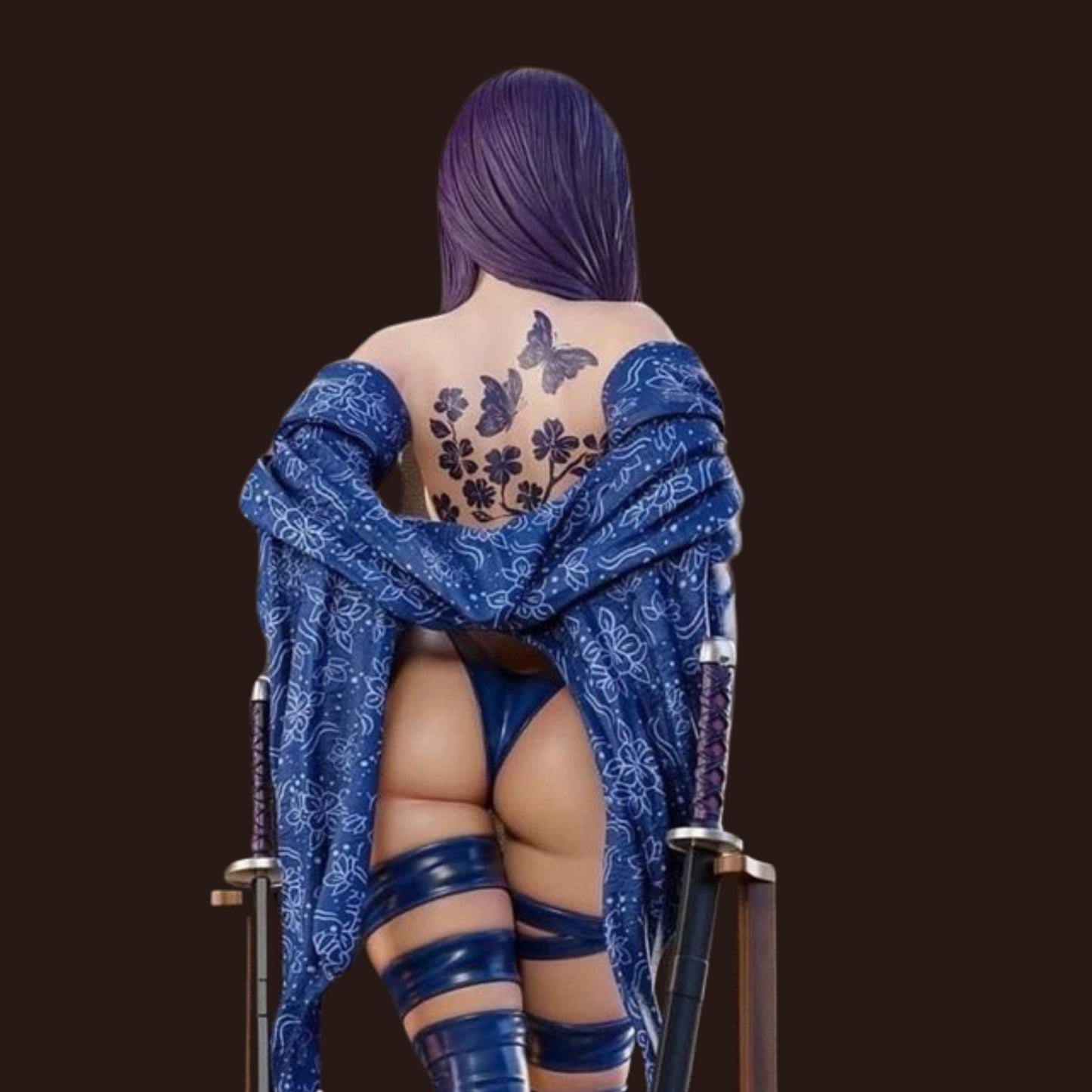 Samurai Geisha Resin Figure – 12K High Detail – Unpainted / Painted – Fantasy Collectible Kit