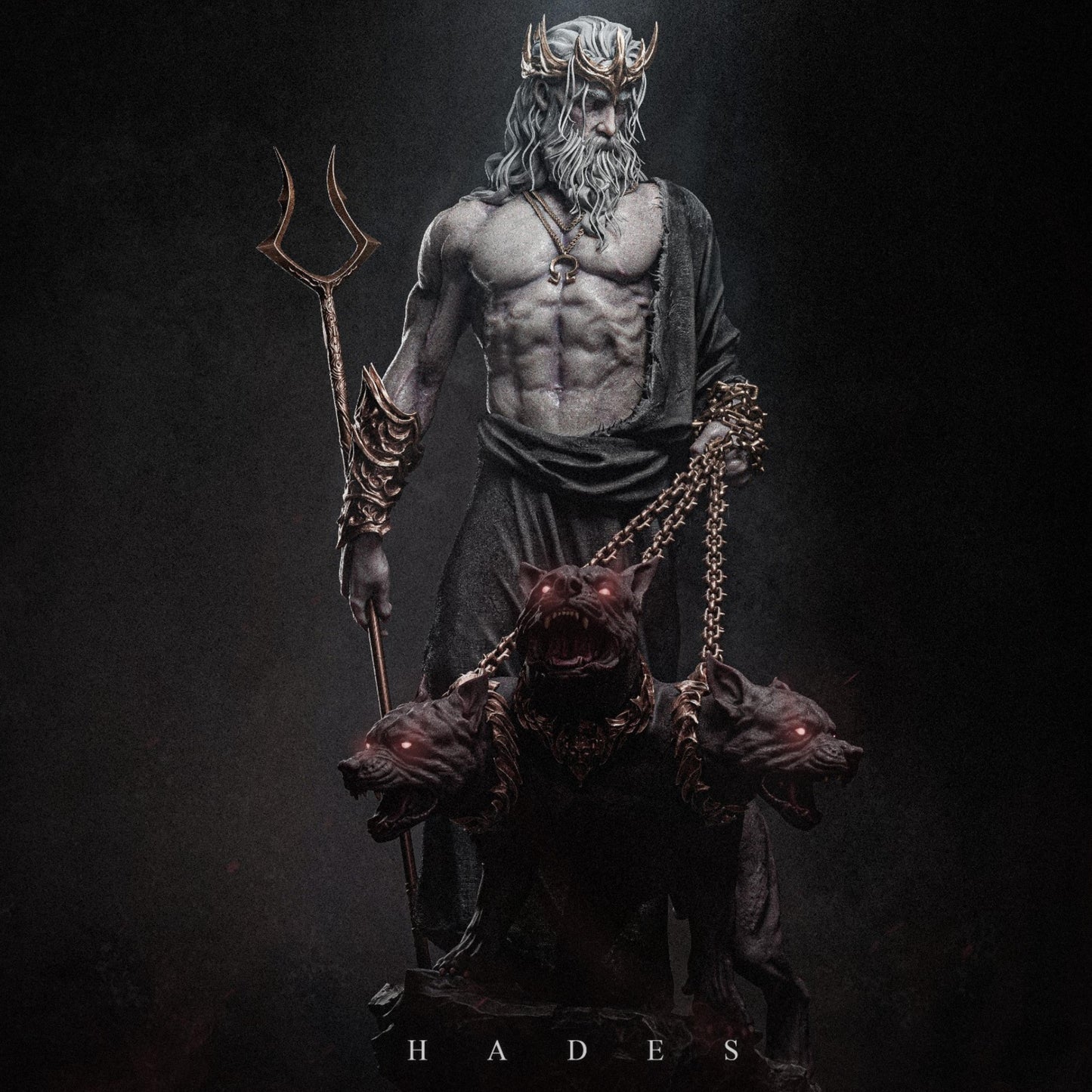 Hades Greek Mythology Model: 12k Resin 3D Printed Sculpture