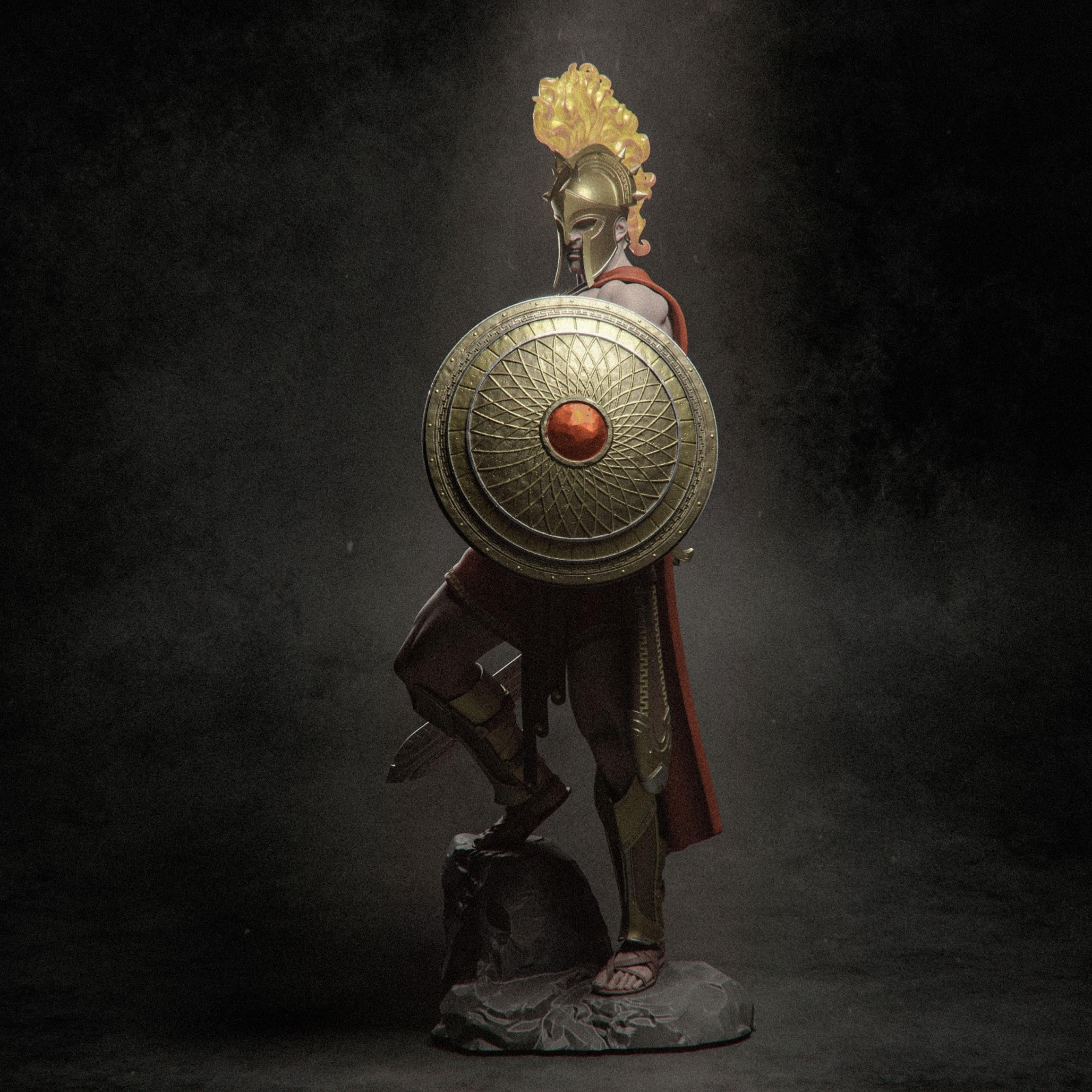 Ares Greek God Figure: 12K Resin Print, Unpainted/Painted CA3D Fan Art