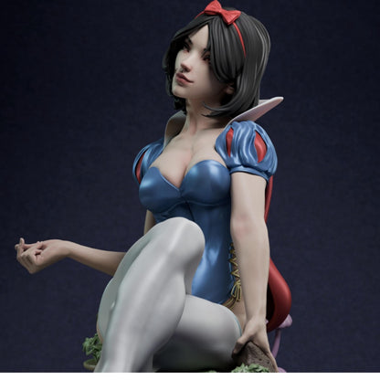 Ivory Rose Enchantress | 12K Resin Print | Femme Fatale Fantasy Figure | Unassembled / Unpainted GK Kit
