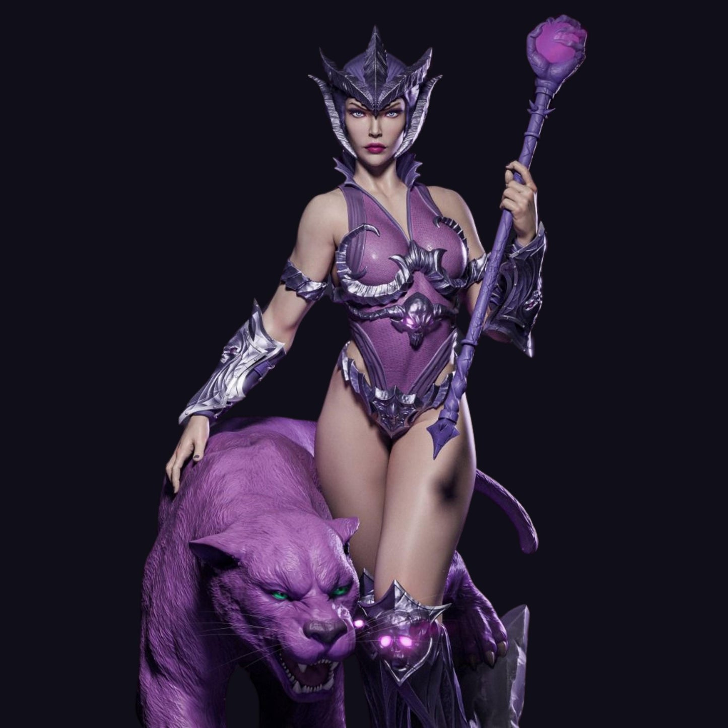 Mystic Femme Fatale Resin Figure – 12K High Detail – Unpainted / Painted – Fantasy Model Kit