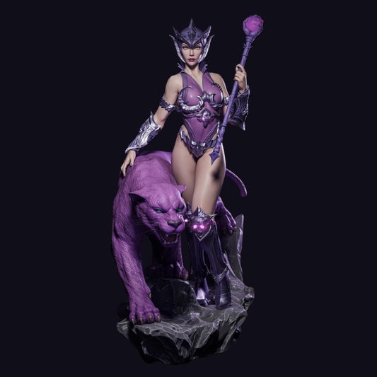 Mystic Femme Fatale Resin Figure – 12K High Detail – Unpainted / Painted – Fantasy Model Kit
