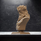 Hades Bust: 12K Resin Mythology Character, Unpainted Miniature (Fan Art)