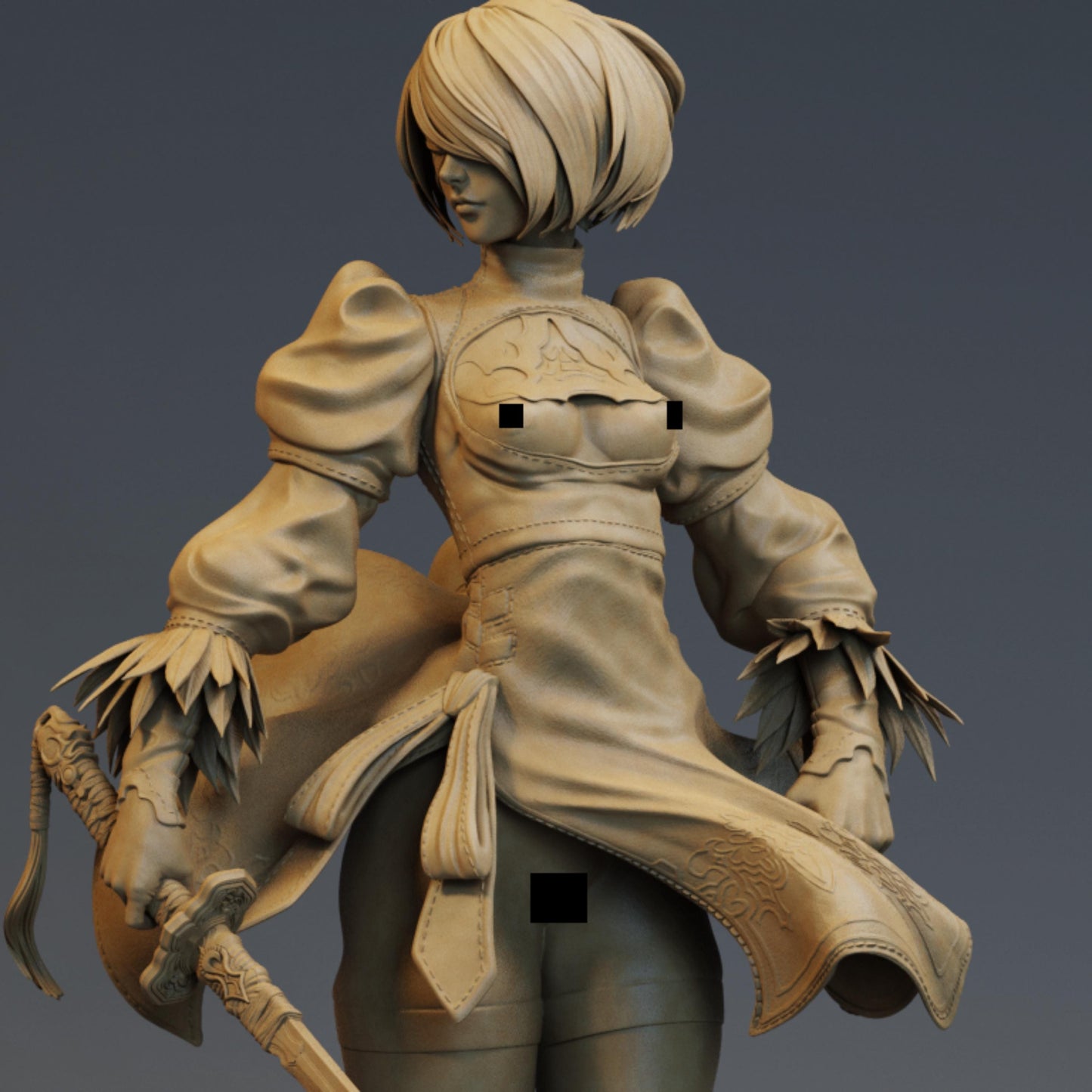 Cyber Sexy NSFW Femme Figure  – 12K Resin 3D Printed Figure | CA3D Fan Art | Unassembled GK Kit