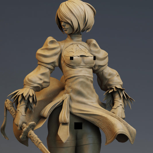 Cyber Sexy NSFW Femme Figure  – 12K Resin 3D Printed Figure | CA3D Fan Art | Unassembled GK Kit