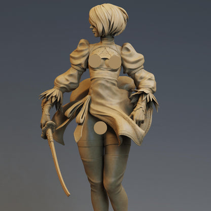 Cyber Sexy NSFW Femme Figure  – 12K Resin 3D Printed Figure | CA3D Fan Art | Unassembled GK Kit