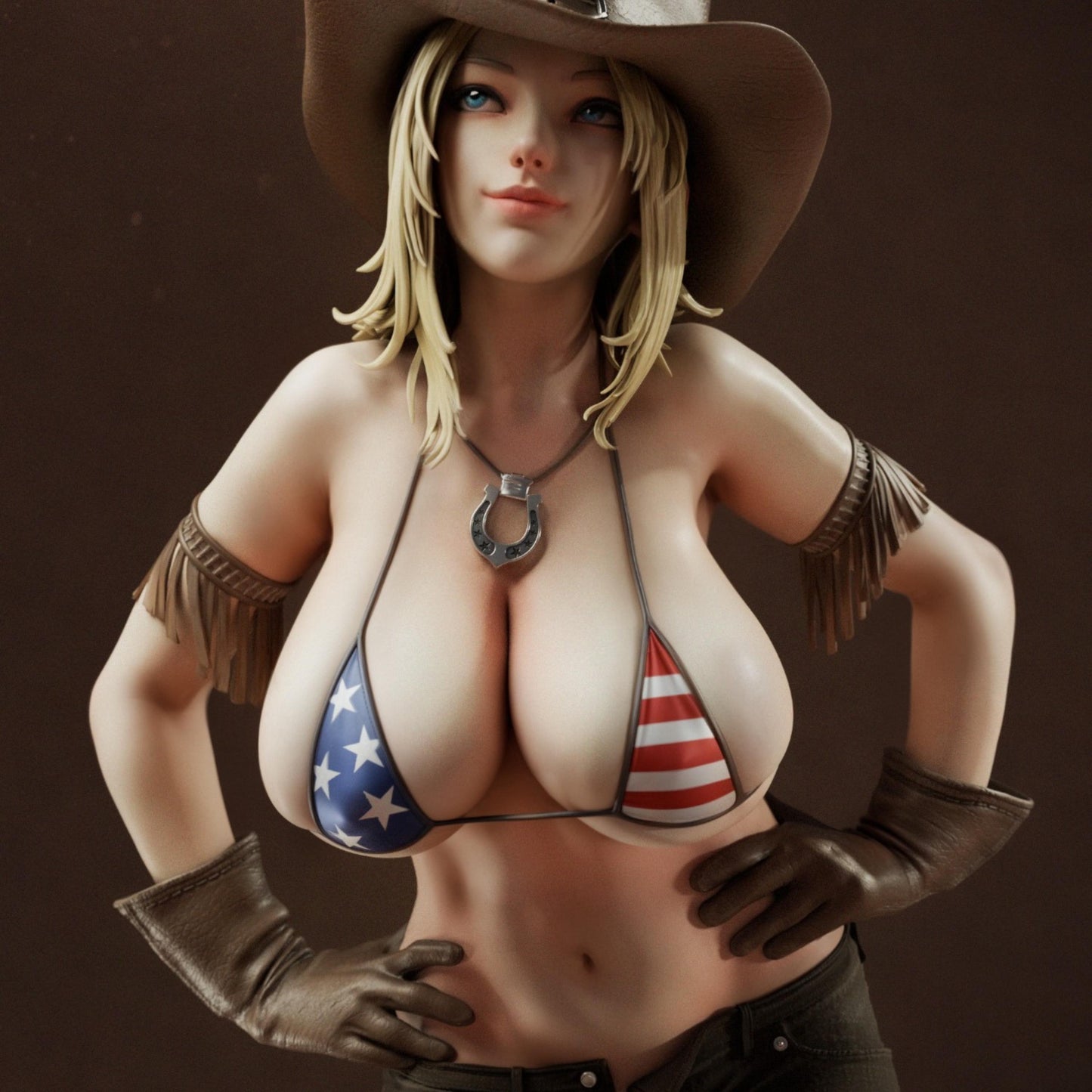 Strong Femme Fighter Resin Figure – 12K High Detail – Unpainted / Painted – Fantasy Model Kit