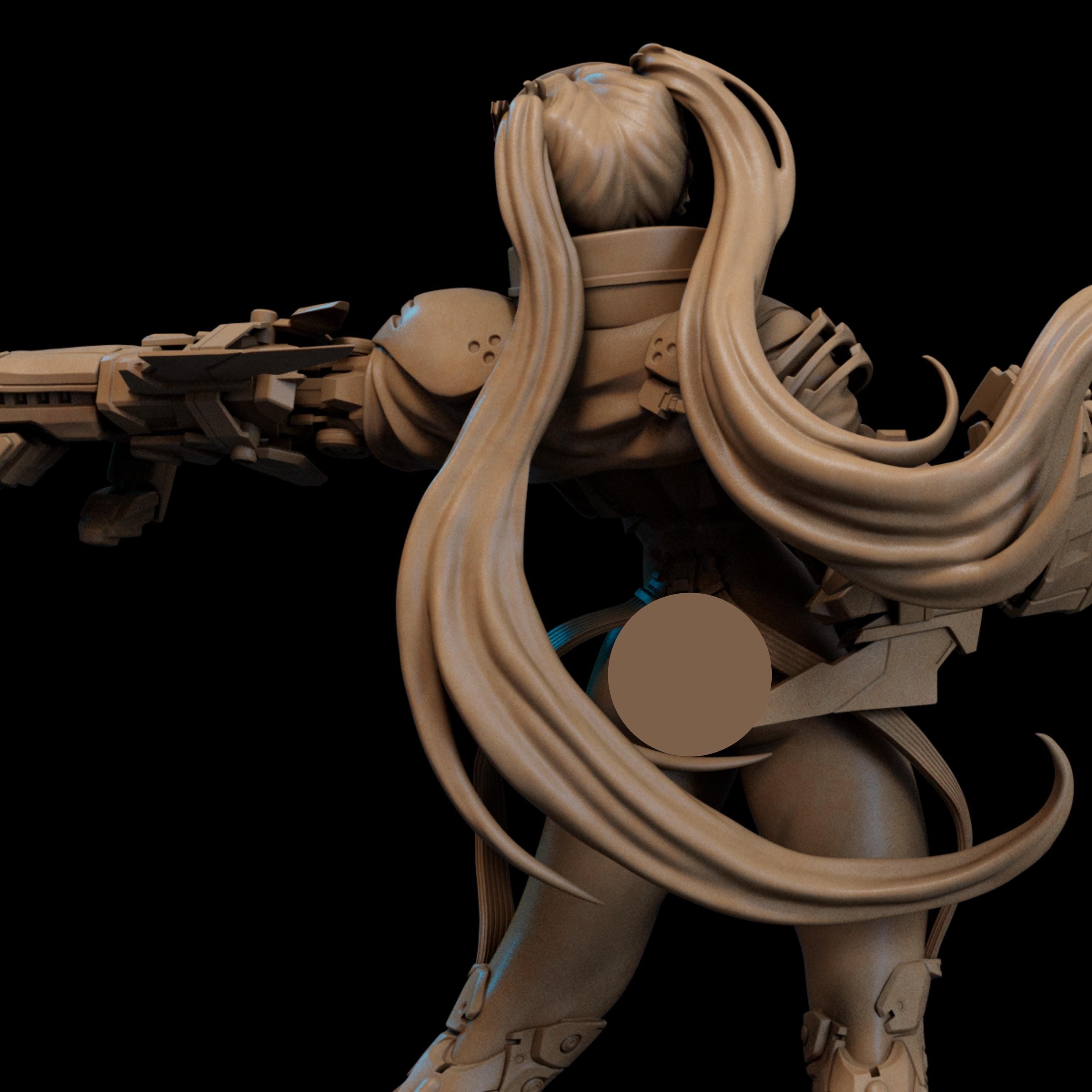 Steelheart Warrior Femme Fatale Figure: 12K Resin Fan Art Collectible (Unpainted & Unassembled)