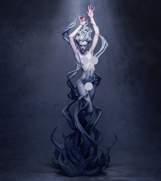 Gothic Femme Fatale Resin Statue – 12K High Detail – Unassembled / Painted GK Kit