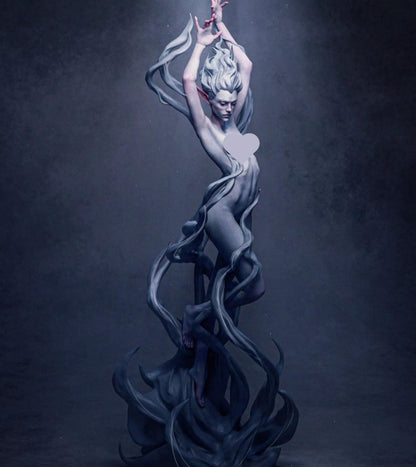 Gothic Femme Fatale Resin Statue – 12K High Detail – Unassembled / Painted GK Kit