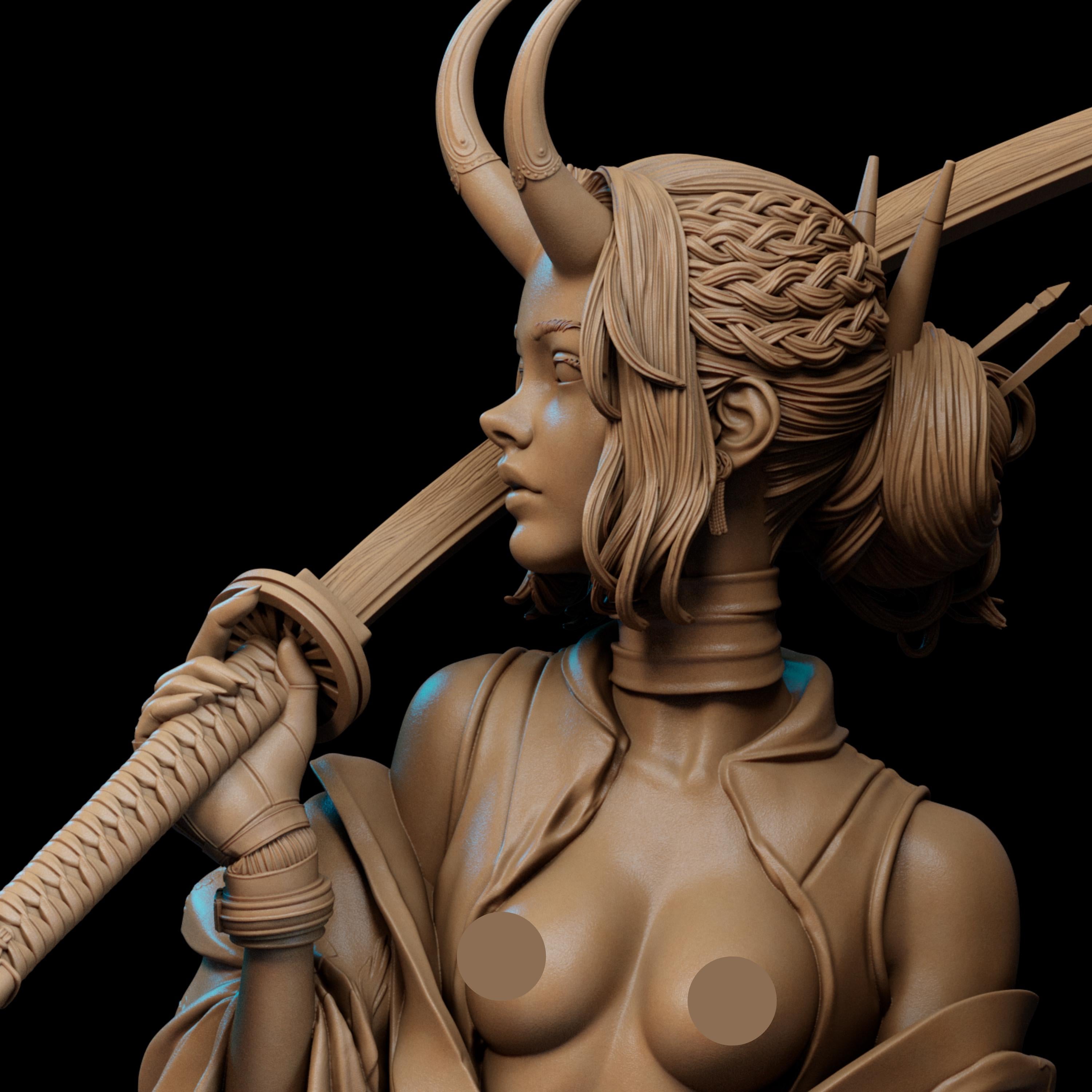 Crimson Sexy Femme Fatale Resin Figure – 12K High Detail – Unassembled / Painted GK Kit
