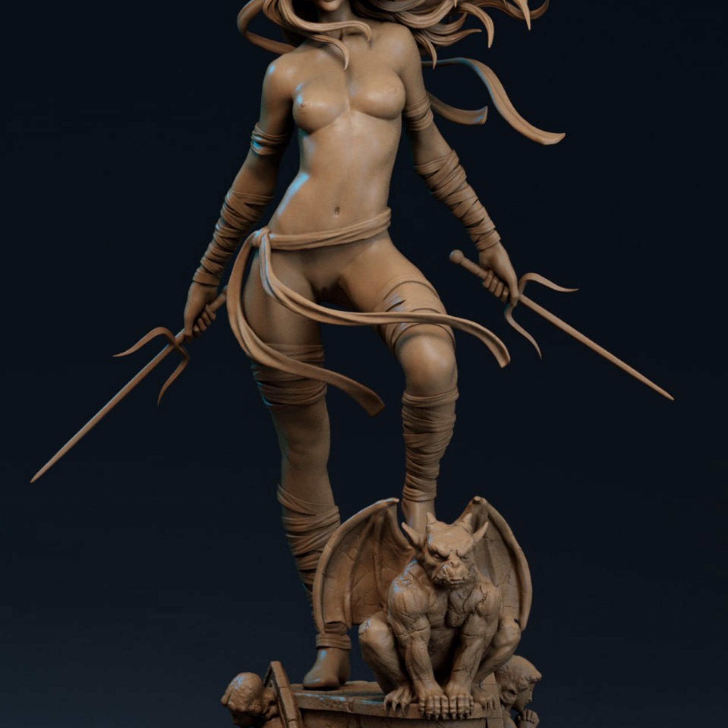 Scarlet Ninja Femme Resin Figure – 12K High Detail – Unassembled / Painted GK Kit