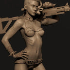 Post-Apocalyptic Femme Resin Figure – 12K High Detail – Unassembled / Painted GK Kit