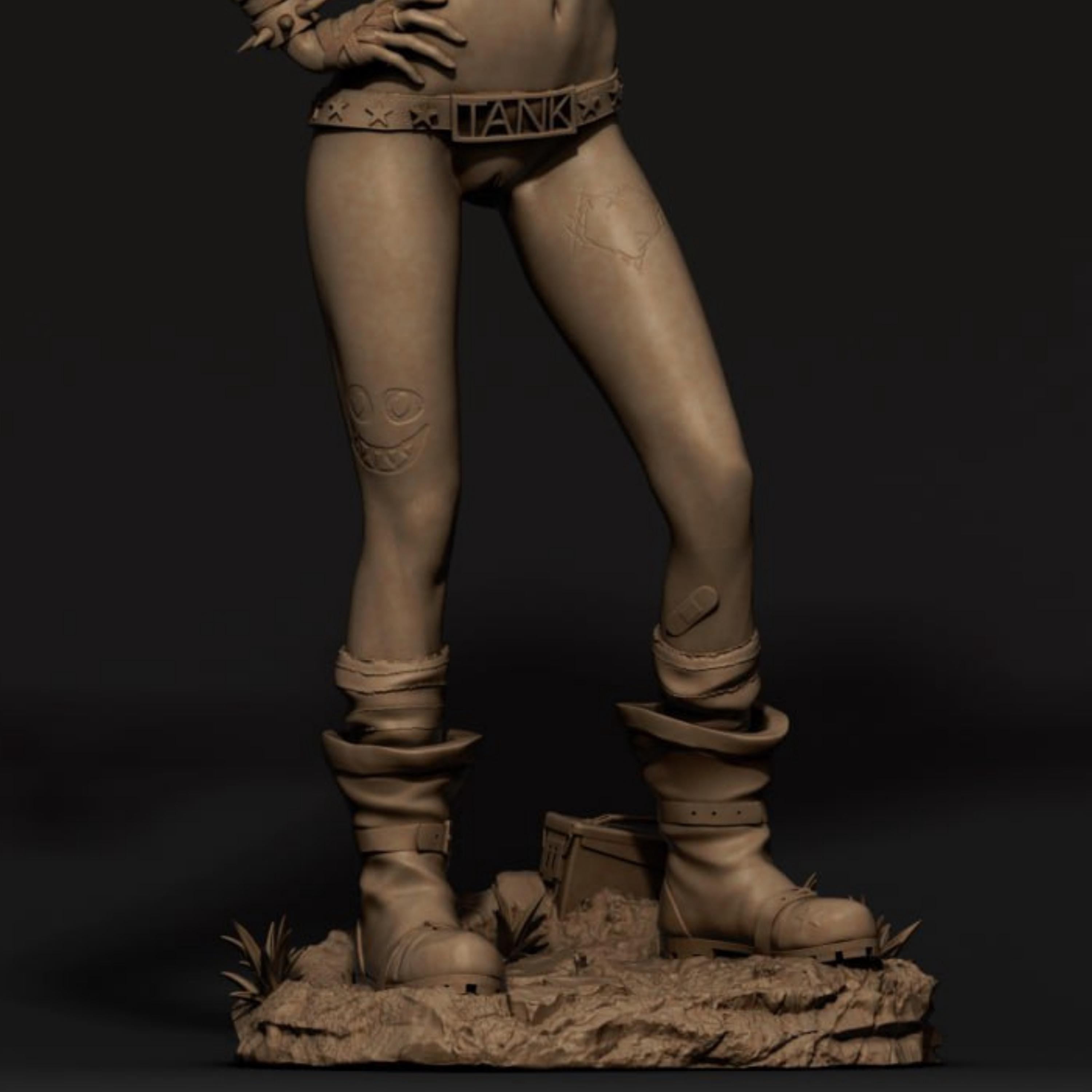 Post-Apocalyptic Femme Resin Figure – 12K High Detail – Unassembled / Painted GK Kit