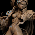 Steelheart Warrior Femme Fatale Figure: 12K Resin Fan Art Collectible (Unpainted & Unassembled)