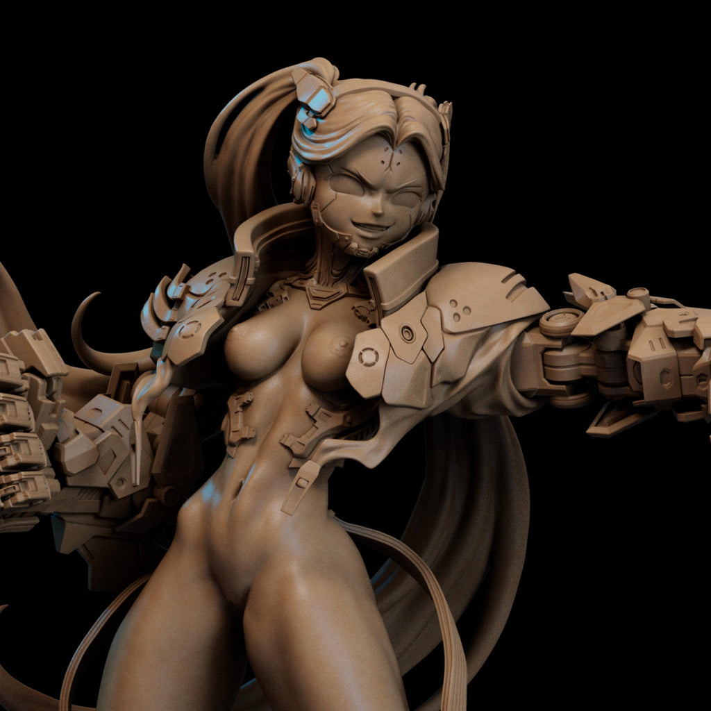 Steelheart Warrior Femme Fatale Figure: 12K Resin Fan Art Collectible (Unpainted & Unassembled)